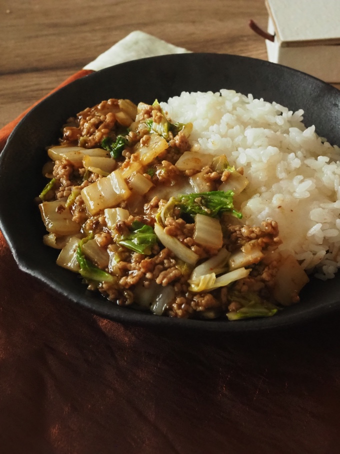 ひき肉と白菜のとろとろあんかけ飯