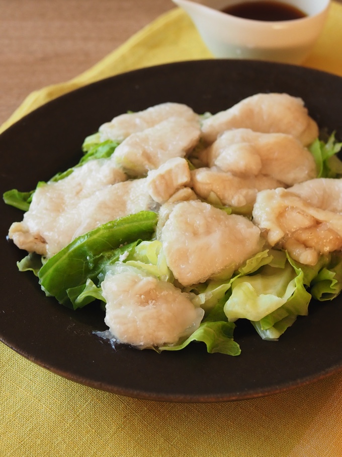 鶏むね肉とキャベツのレンジ蒸し