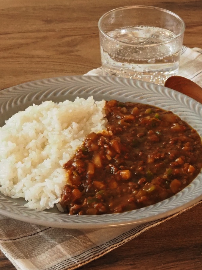 レンジでぱぱっとキーマカレー