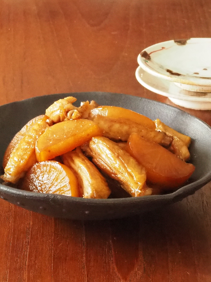 手羽中と大根のさっぱり照り煮