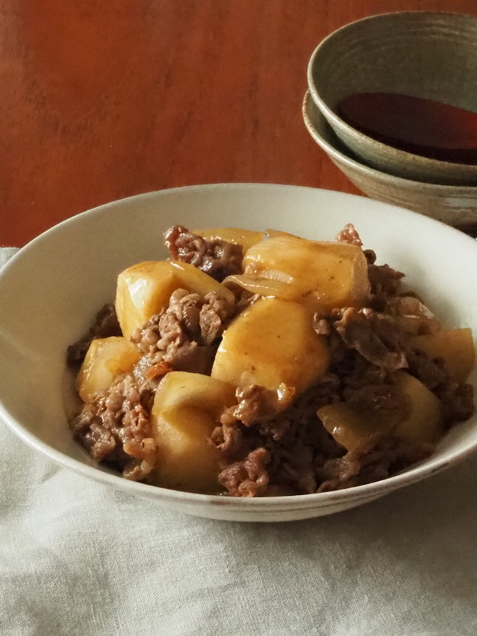 ねっとり美味しい里芋の肉じゃが風