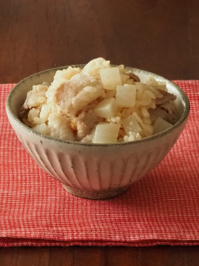 豚バラ大根のほくほく炊き込みご飯