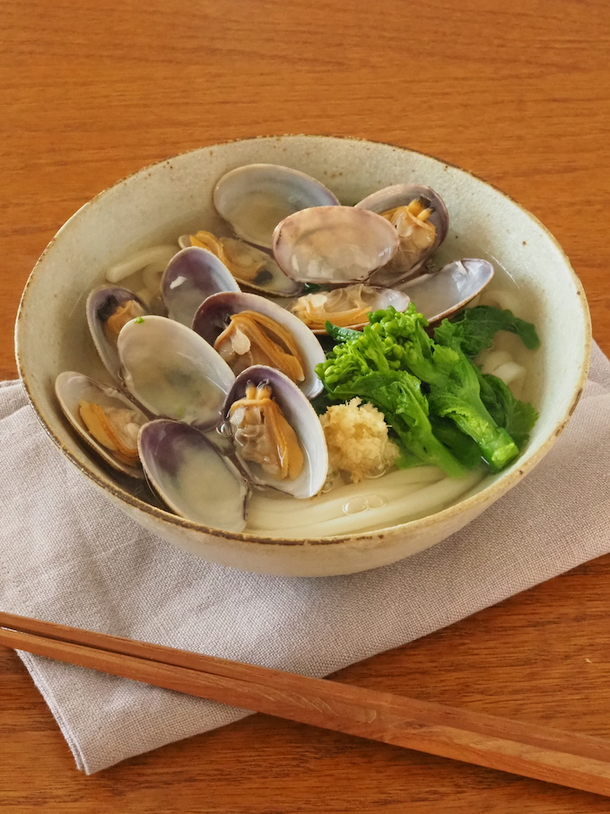 料亭風！白だし香るあさりうどん