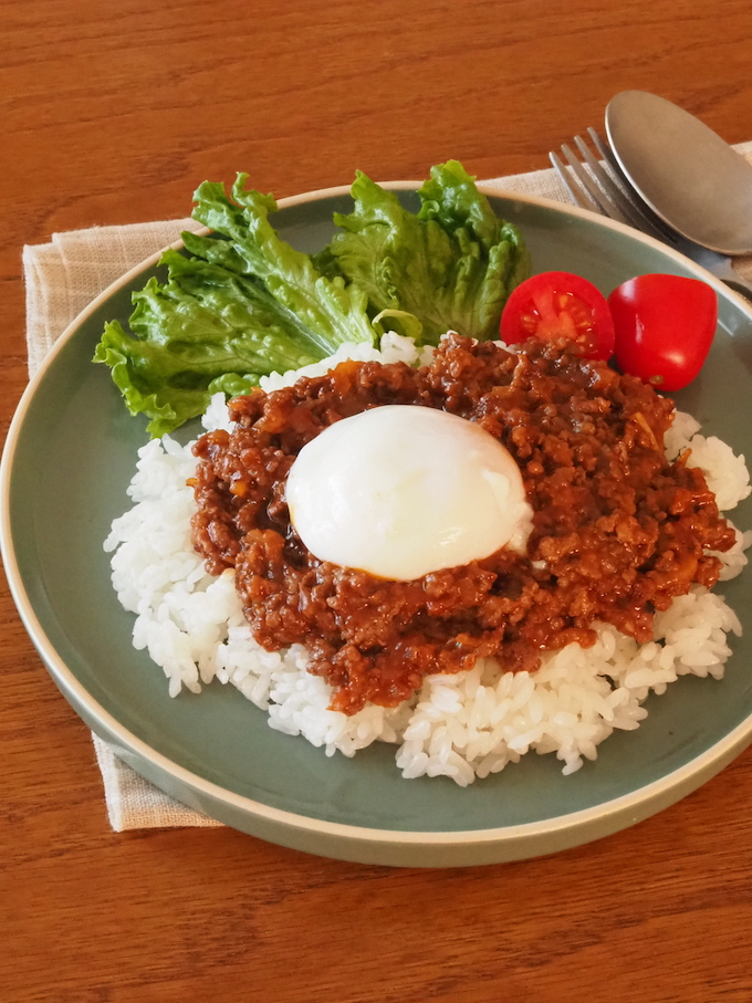 10分で完成！丸めないハンバーグ丼