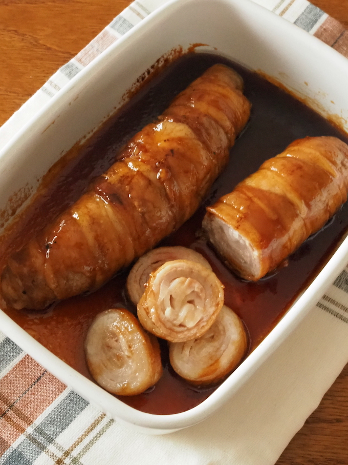 【作りおきおかず】豚バラでくるくる焼豚