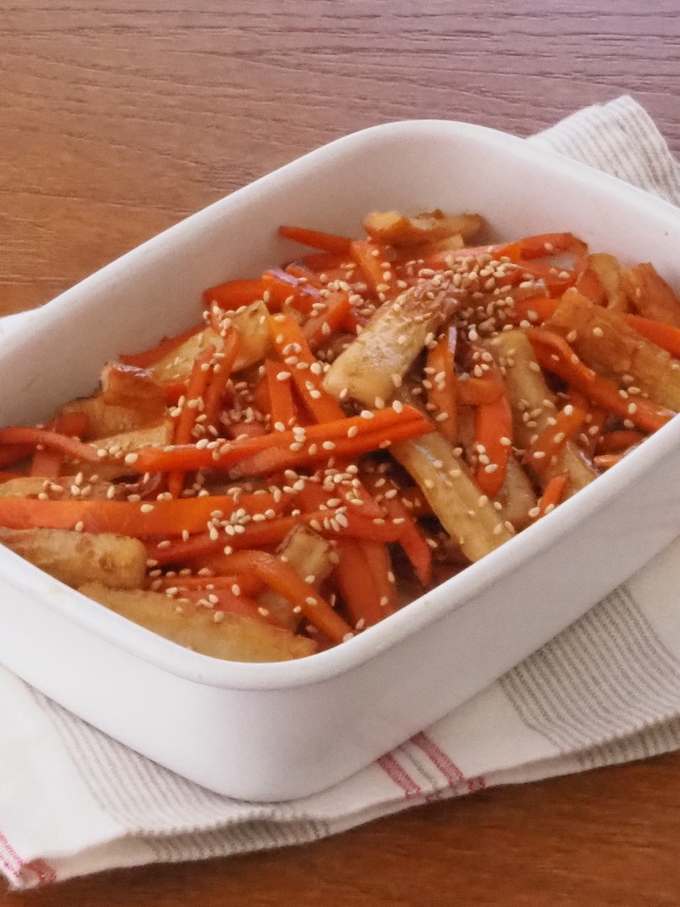 【作りおきおかず】ちくわとにんじんの金平