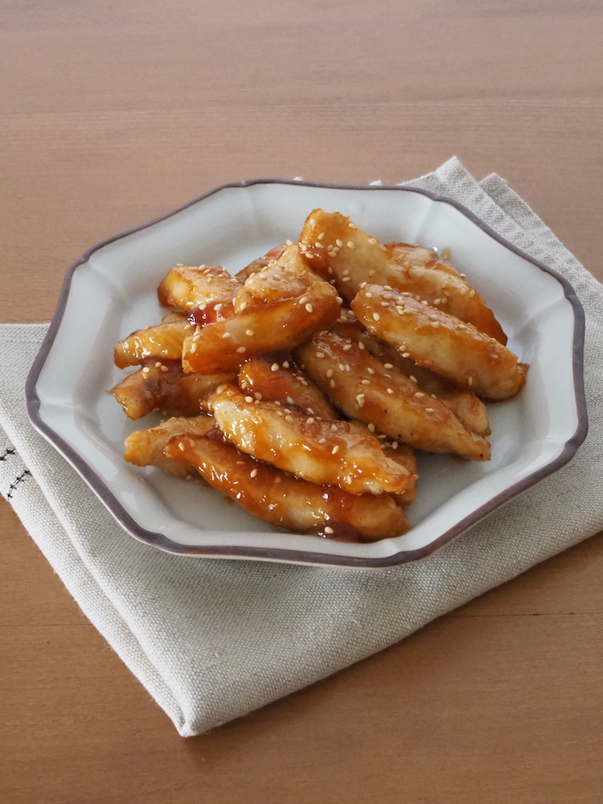 鶏むねDE名古屋風甘辛チキン