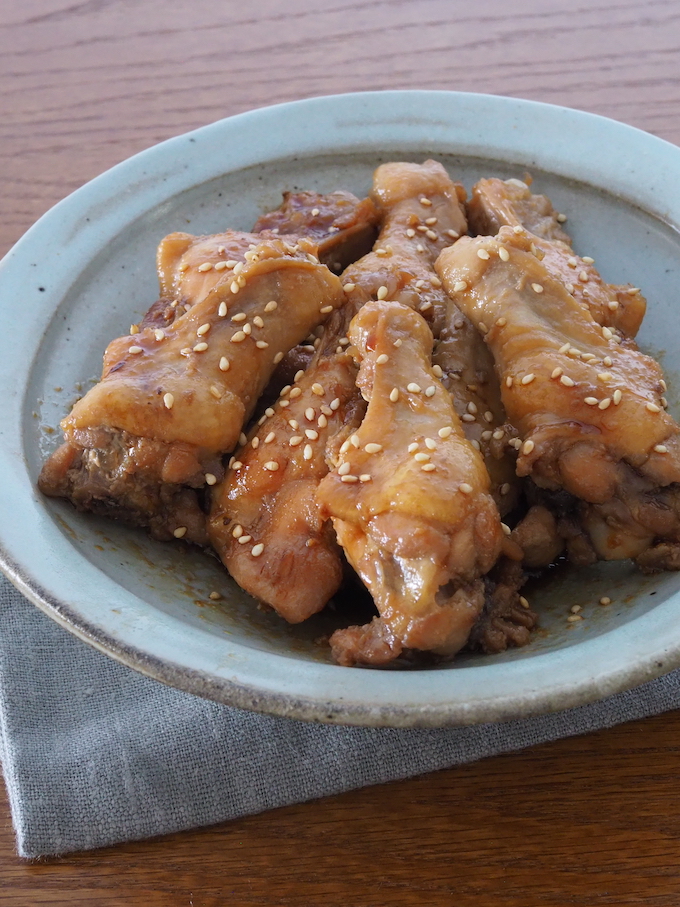【下味冷凍】手羽元のにんにくしょうゆ煮