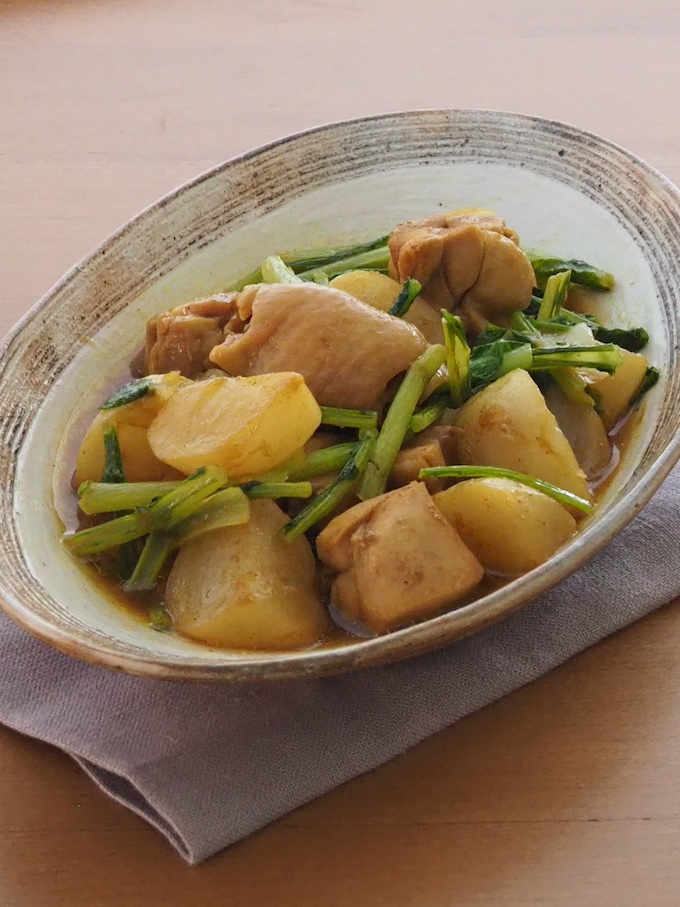 鶏とかぶのほったらかし和風カレー煮