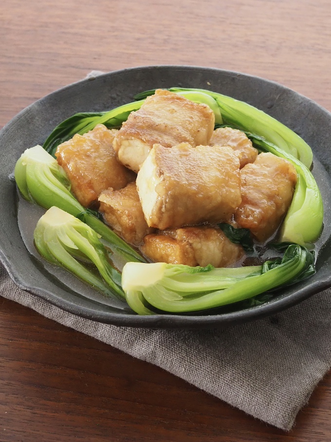 厚揚げの角煮風肉巻き