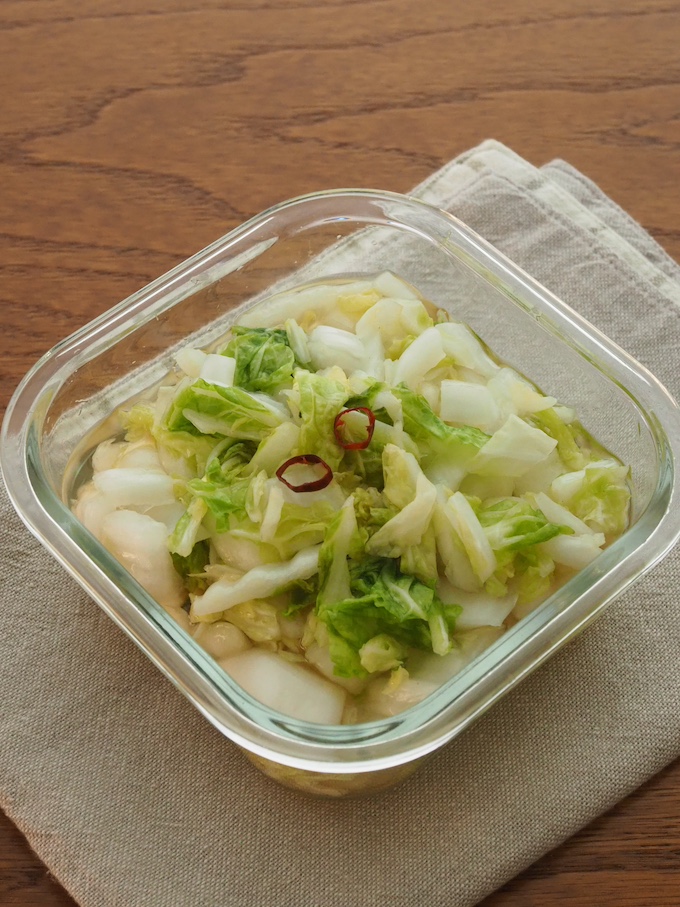 【作りおき】白菜の甘酢漬け