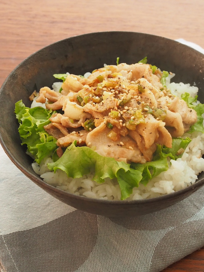 10分で！豚バラねぎ塩丼