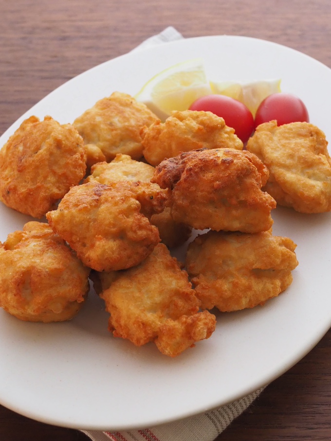 豆腐とひき肉のふわふわ落とし揚げ