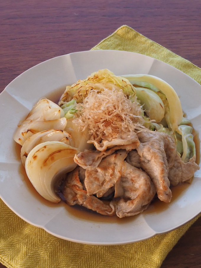 豚肉と春野菜の焼き浸し