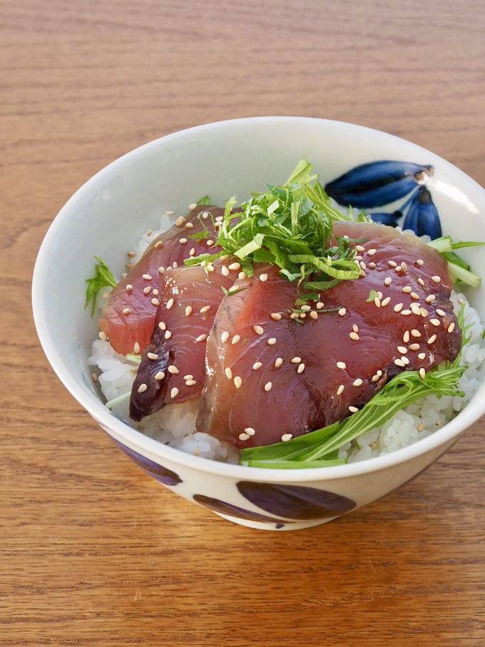 おうちで簡単に！かつおの漬け丼