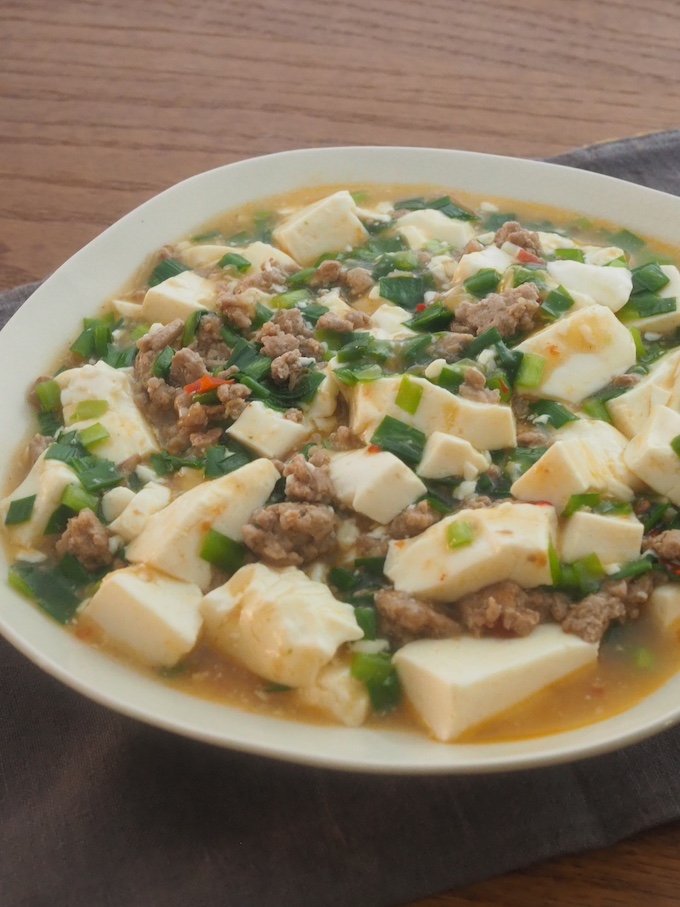 ニラ香る塩麻婆豆腐