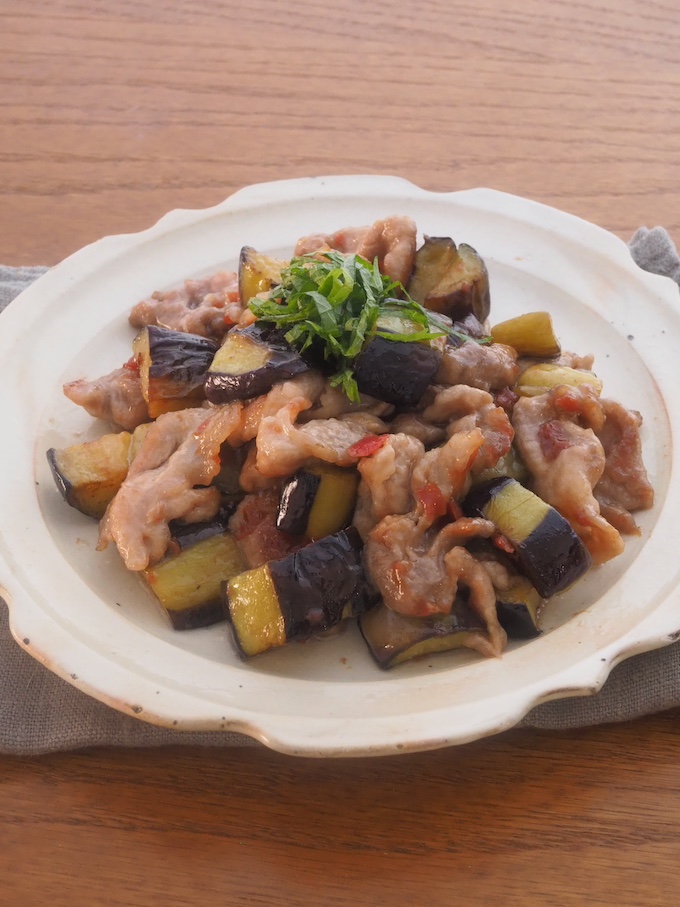 梅香る！豚肉となすの炒めもの