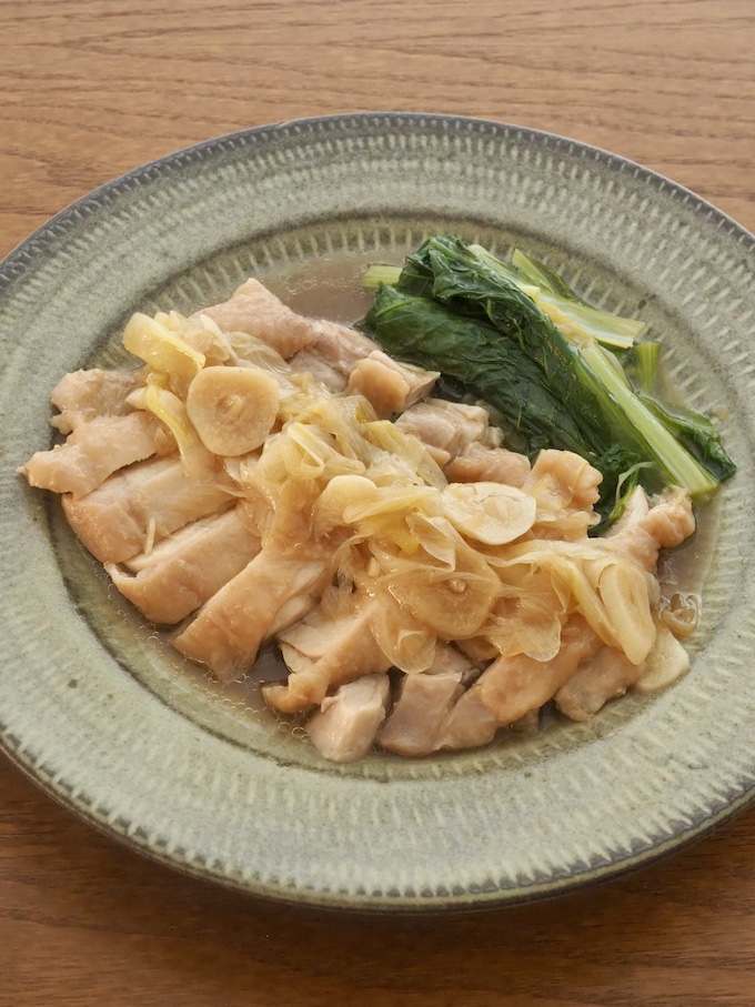 しっとり鶏もものレンジ煮込み
