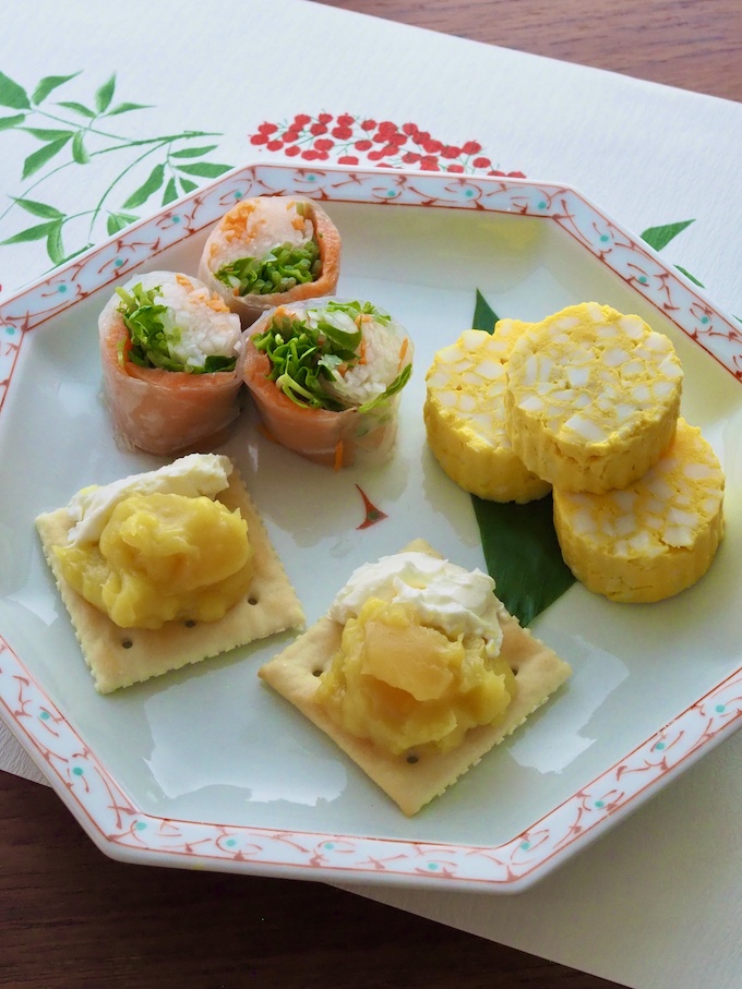 パッと華やか！正月の3種盛り
