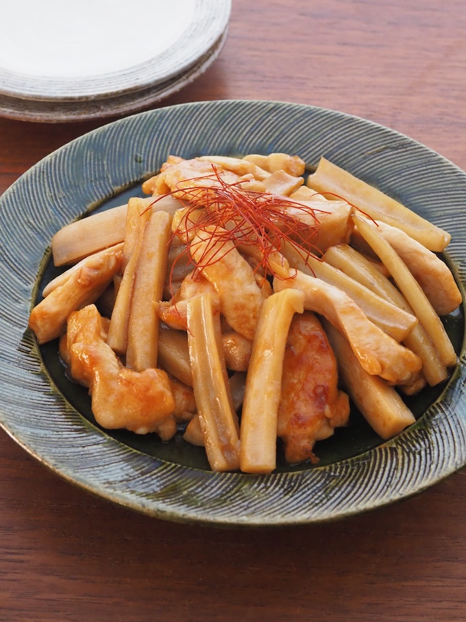 鶏むねとれんこんのピリ辛中華炒め