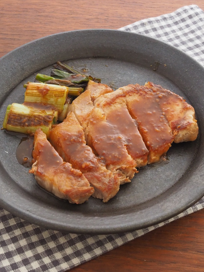 豚肉と長ねぎのみそ照り焼き