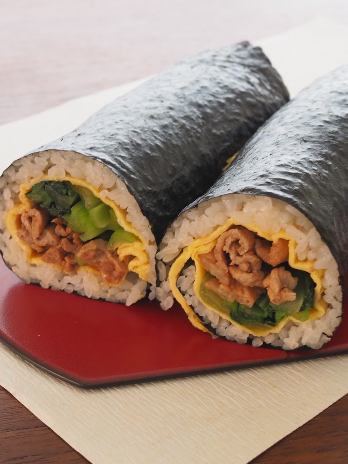 香ばしごまと豚肉のキンパ風恵方巻き