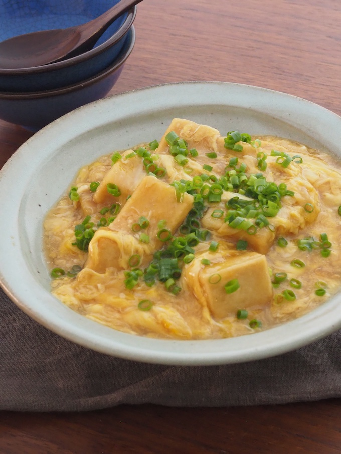 高野豆腐のふんわり卵仕立て