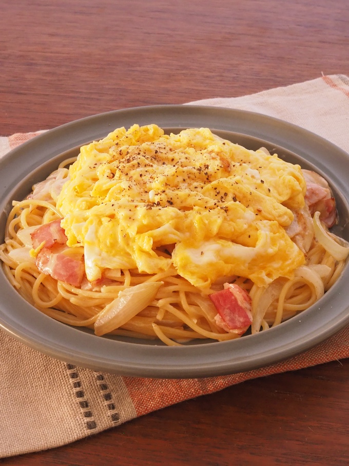 とろける卵のクリーミーパスタ