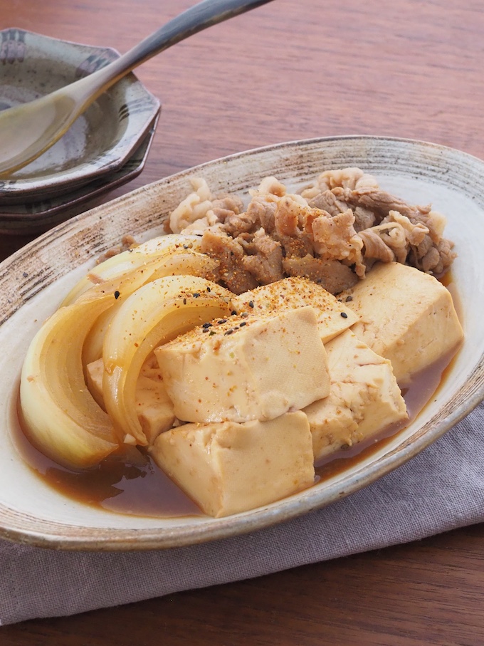 新玉たっぷり肉豆腐