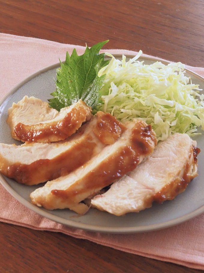 鶏むねのみそ照り焼き