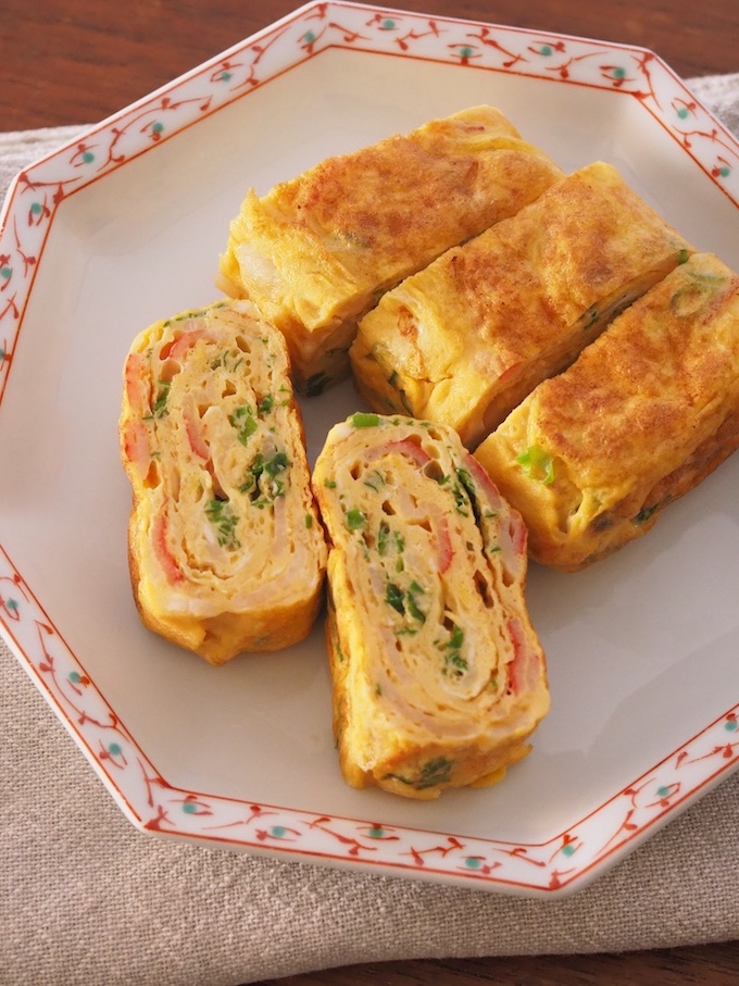 【お弁当おかず】かにかまぼこの卵焼き