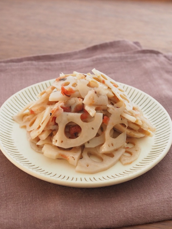 シャキット食感！れんこんの梅和え