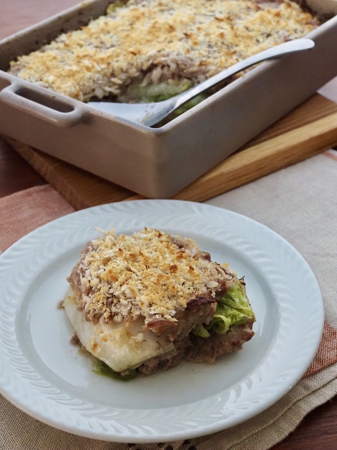 白菜とひき肉のミルフィーユオーブン焼き