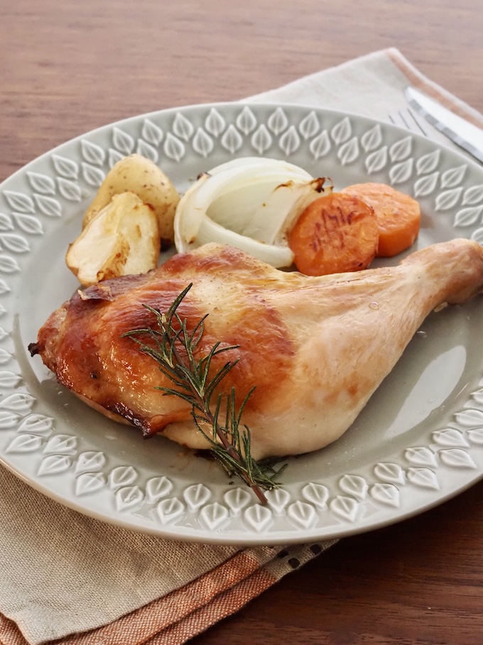 オーブンで本格ローストチキン