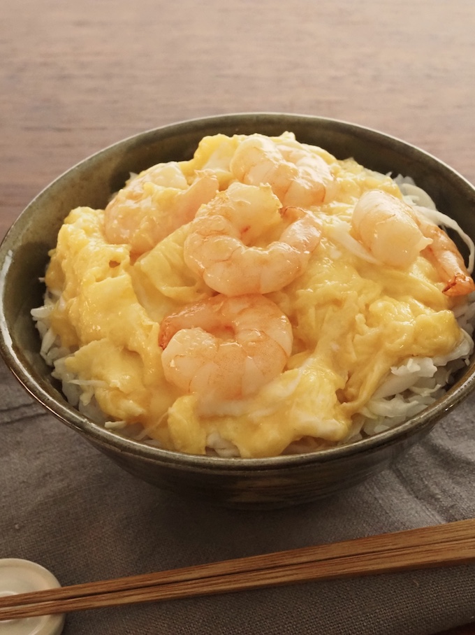 とろとろ卵のえびたま丼