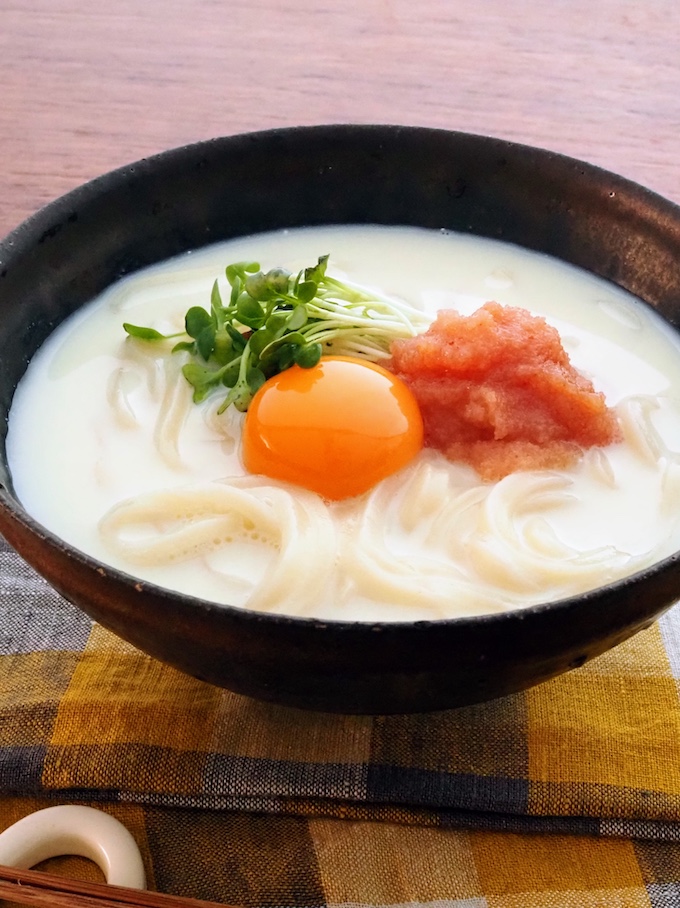 あったかクリーミー豆乳明太うどん