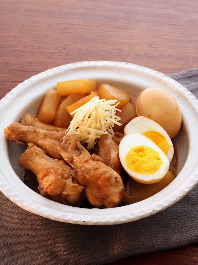 こっくり手羽と大根の黒酢煮