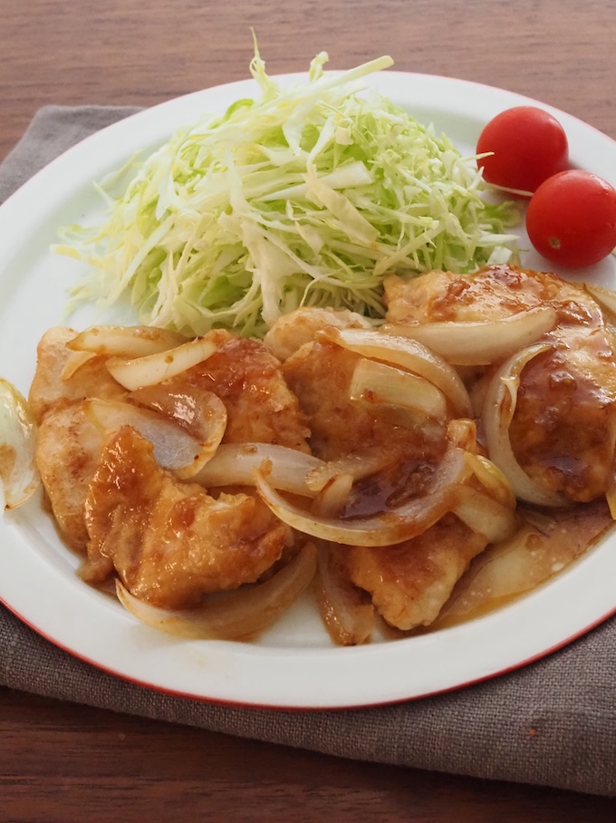 しっとり鶏むねしょうが焼き