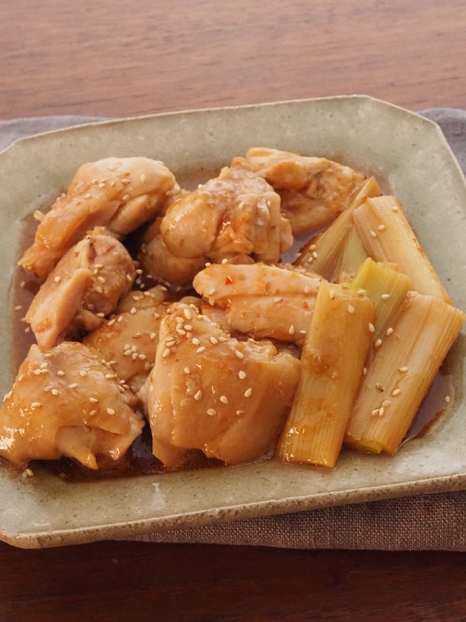 ほったらかし！鶏肉と長ねぎのピリ辛煮