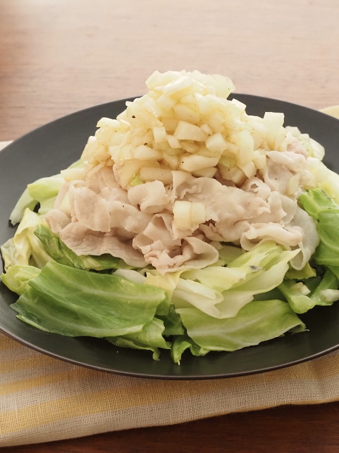 豚しゃぶのたっぷり新玉和風だれ