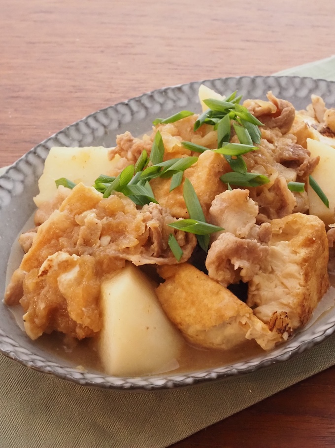 厚揚げと長いものみぞれ煮