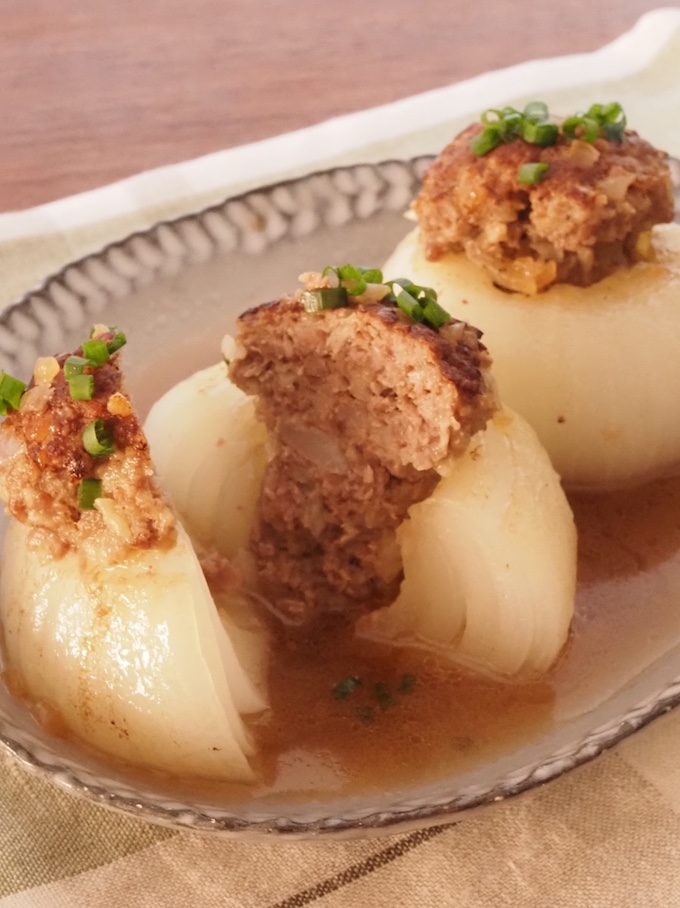 おいしさ丸ごと新玉ねぎの肉詰め