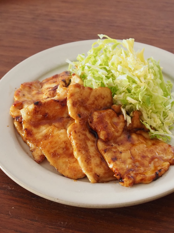 ぺたんこささみのしょうが焼き