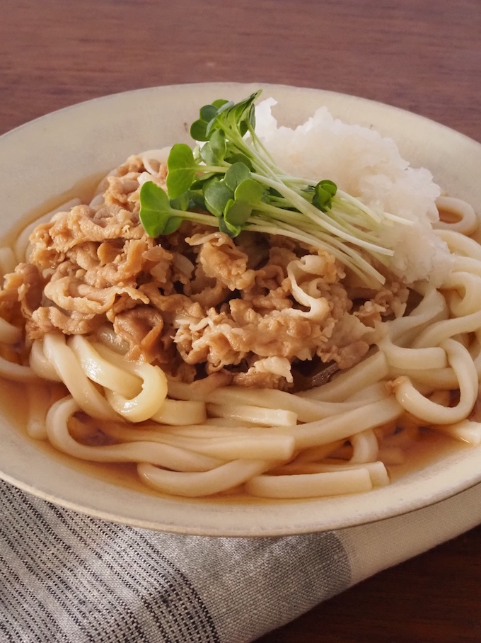 甘辛豚肉おろしぶっかけうどん