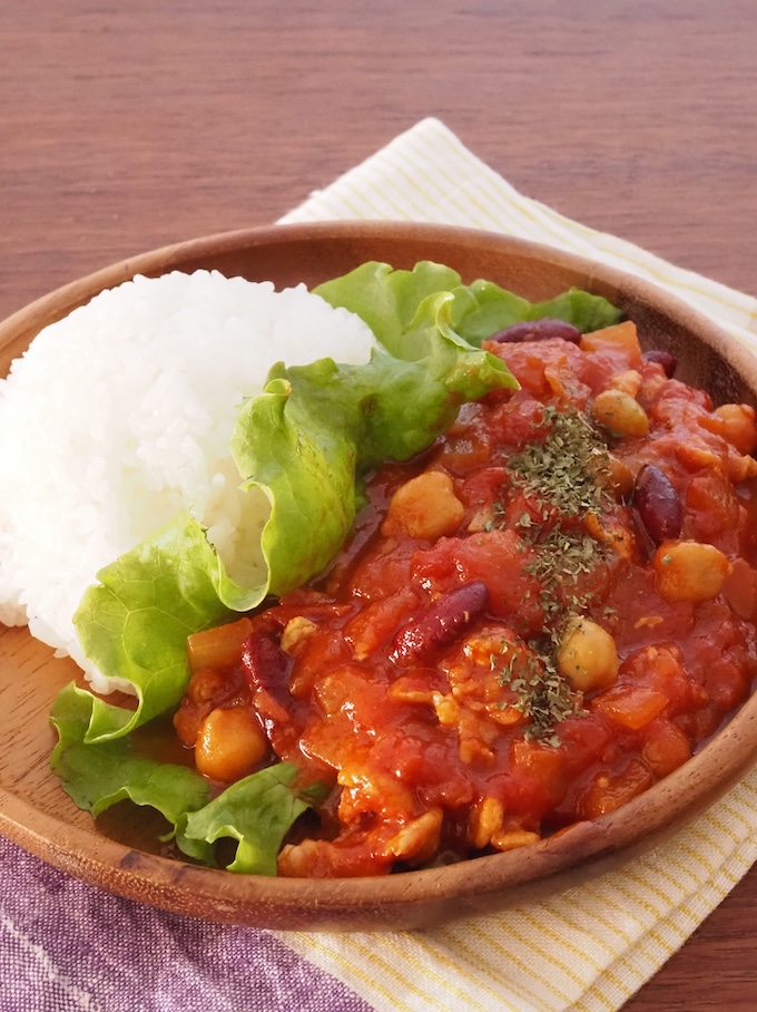 ポークビーンズかけご飯プレート