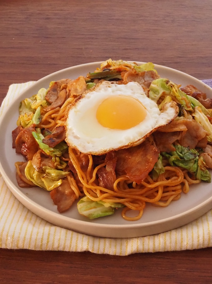 豚とキャベツのコチュジャン焼きそば