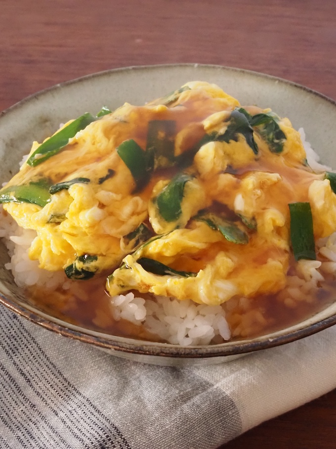 ふわとろにらたまあんかけ丼