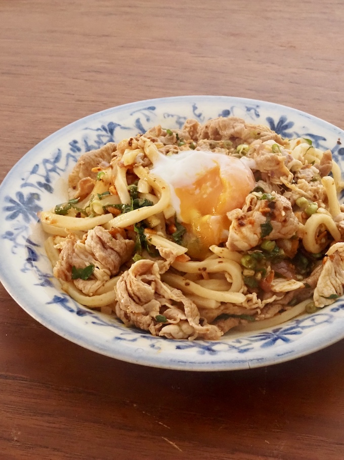 豚しゃぶ香味だれ和えうどん