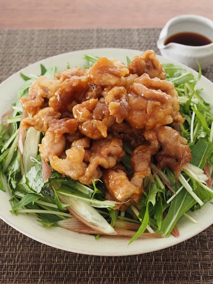 豚肉たっぷりボリューム薬味サラダ
