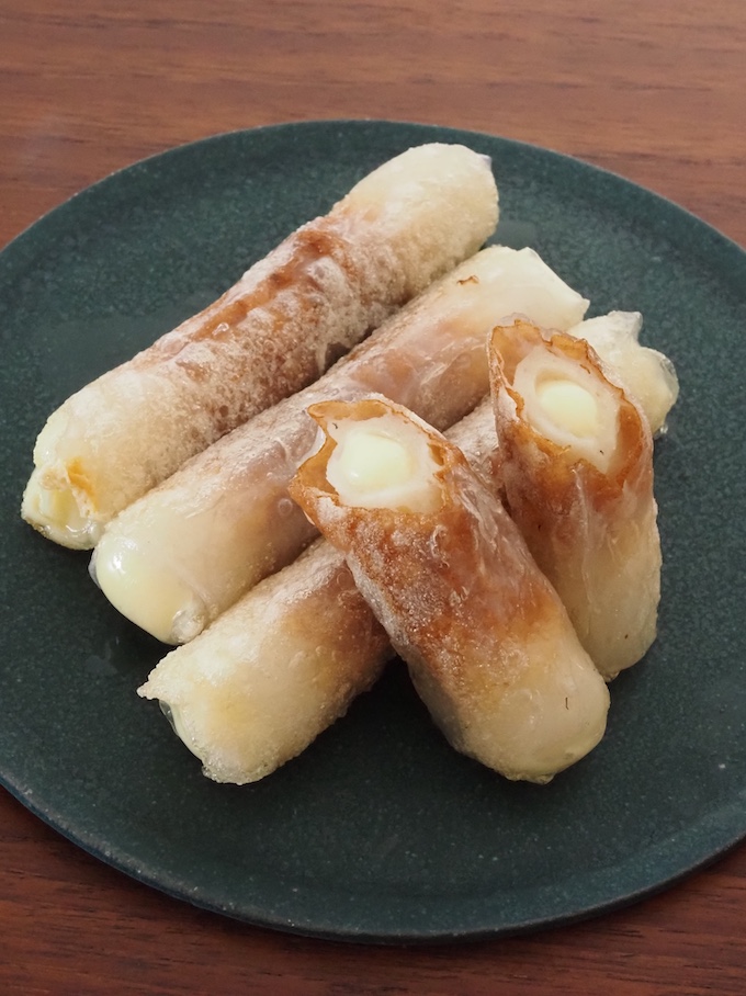 ちくわチーズのライスペーパー巻き